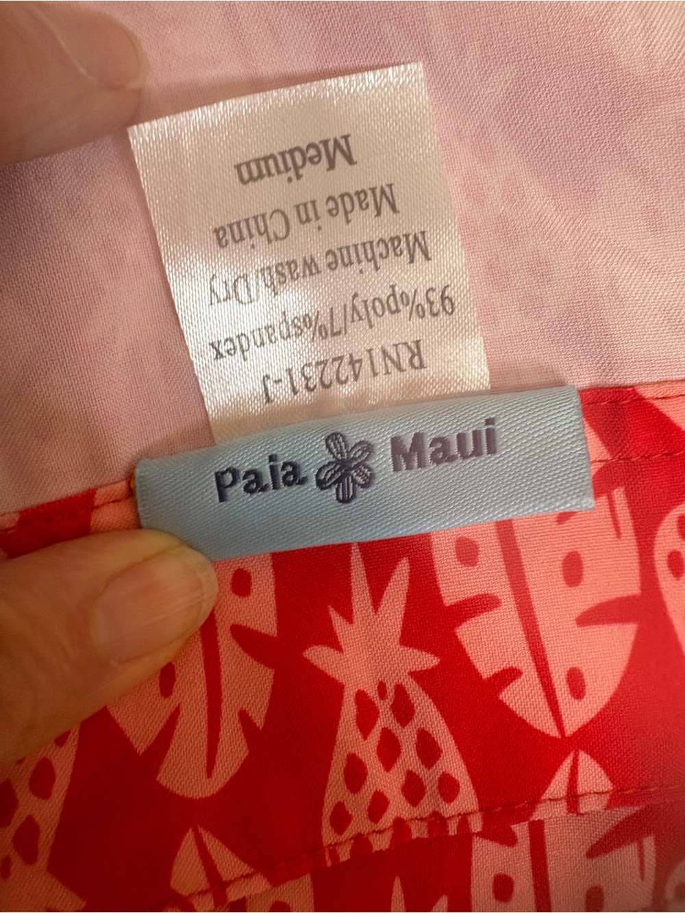 Ripskirt Hawaii Red Skirt Pink Pineapple Tropical Print Beach Vacation Medium - Picture 5 of 11